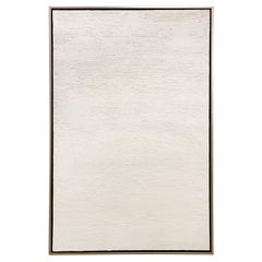Vintage Ricardo Rumi American Contemporary Framed Abstract Oil Painting, titled: "White