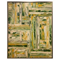 Ricardo Rumi Pittura ad olio astratta americana contemporanea con cornice, intitolata: "Greene & Greene".