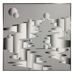 Mario Grimaldi Pintura al óleo sobre lienzo abstracta surrealista contemporánea estadounidense