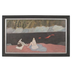 Copia di un quadro di Milton Avery raffigurante due donne che fanno il bagno