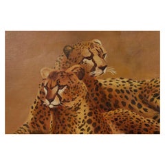 Copia de la pintura de fauna "Pareja de guepardos