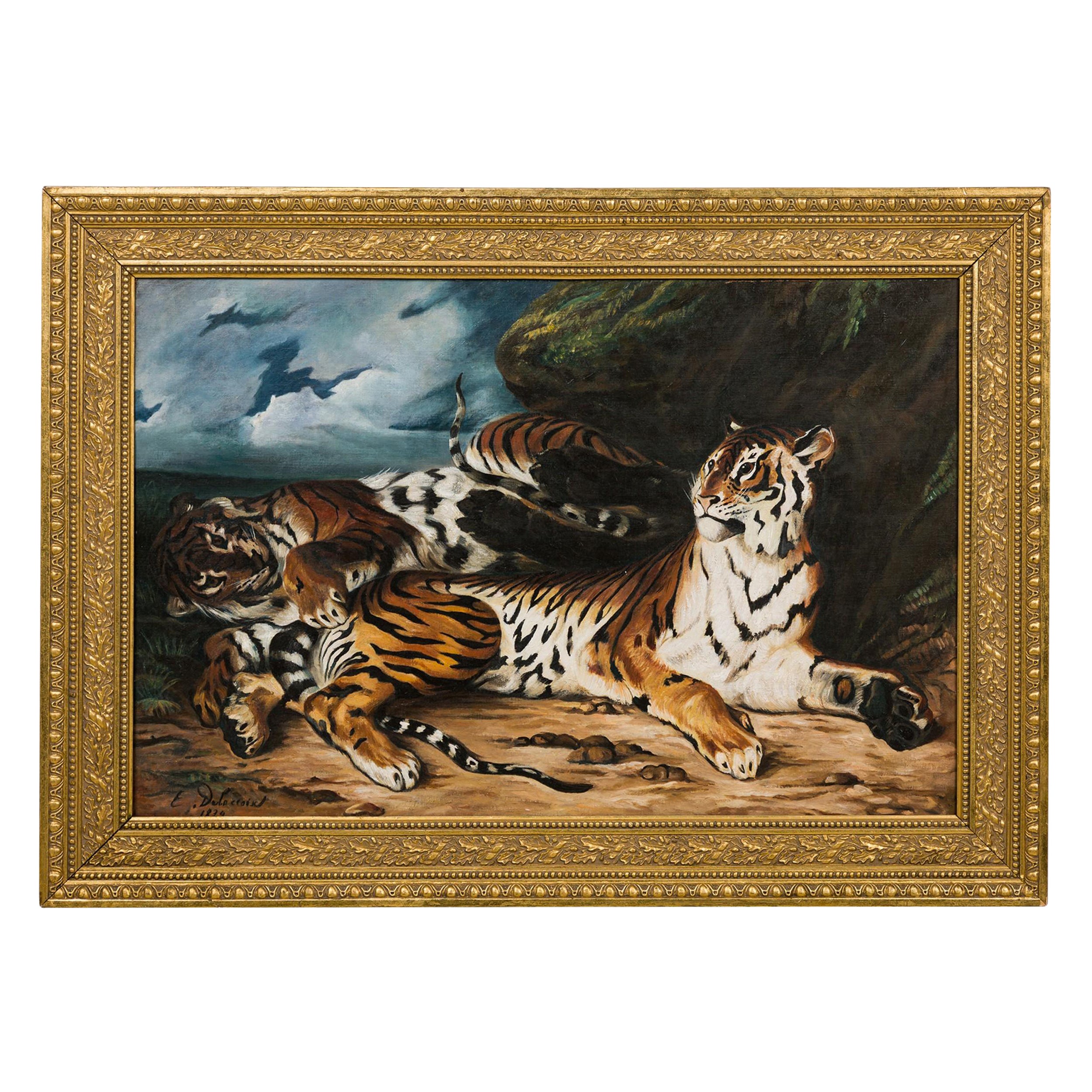 Estudio de tigres Pintura de animales salvajes