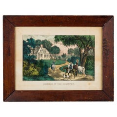 Currier & Ives Lithograph of Summer in the Country
