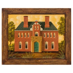 Casa di campagna inglese in mattoni Pittura acrilica