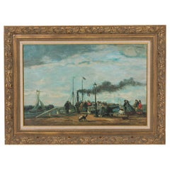 Pier at Trouville Seaside Painting