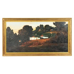 Landscape of Houses in the Woods