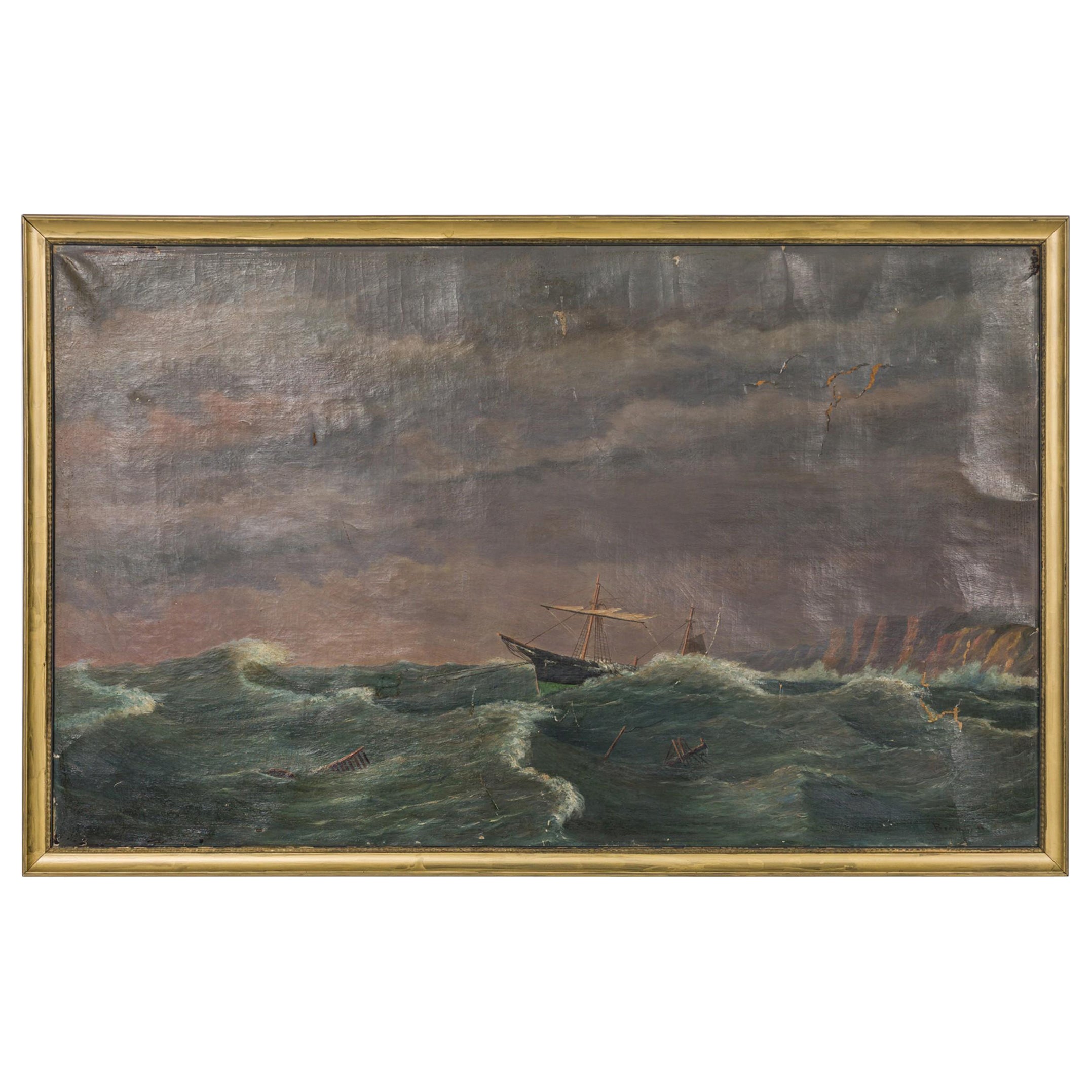 Pintura de Barco de los Mares Pesados Americanos