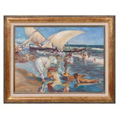 Scena di spiaggia affollata Pittura