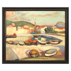 Copia di un dipinto di paesaggio marino