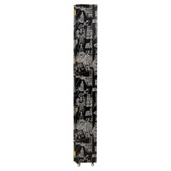 Contemporary French 'Piazza Prints' Black and White Rolling Screen