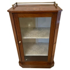 Quality Antique Mid 19th Century Victorian Burr Walnut Inlaid Music Cabinet