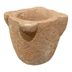 Antique 1930s Hand Carved Pharmacy Stone Mortar