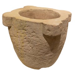 Mortar de pharmacie des années 1930 sculpté à la main