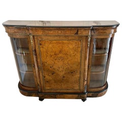 Superb Quality Antique Victorian Burr Walnut Inlaid Credenza/Sideboard