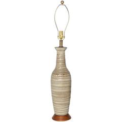 Lee Rosen for Design Technics Textured Earthen Ceramic Table Lamp, Late 1950s 10