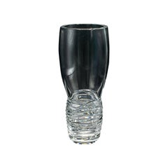 Vintage Flower Vase, Italian, Glass, Bouquet Sleeve, Decorative Planter, C.1970
