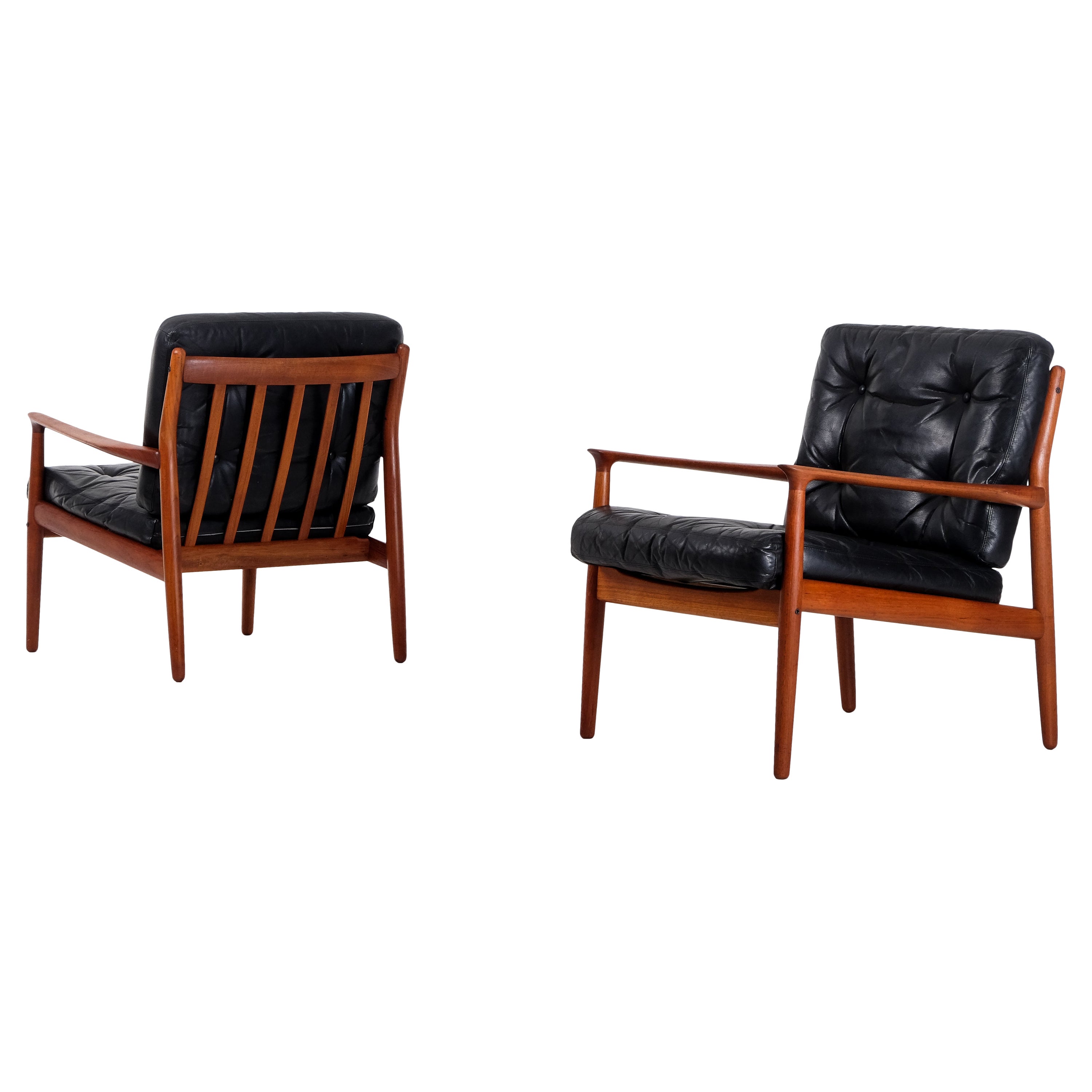 Pair of Svend Aage Eriksen Easy Chairs, Denmark, 1960s
