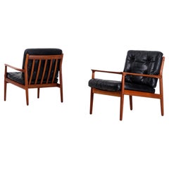 Pair of Svend Aage Eriksen Easy Chairs, Denmark, 1960s