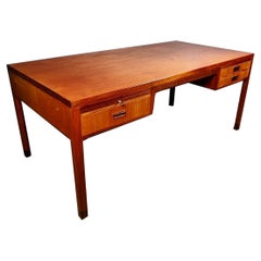 Danish Mahogany Desk Ejner Larsen & Aksel Bender Madsen Willy Beck Mid Century
