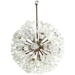 circa 1950 Emil Stejnar "Snowball" Crystal and Brass Sputnik Hanging Pendant 5