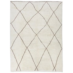 Alfombra marroquí, 100% lana natural, alfombra bereber "Tulu" personalizada con diseño Atlas
