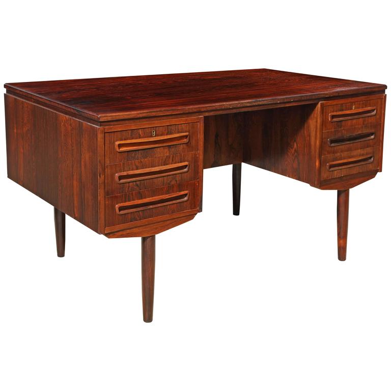 Kai Kristiansen Two Sided Rosewood Desk at 1stdibs