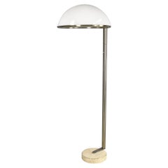 Italian space age Floor lamp in white plastic and metal by Arteluce, 1970s