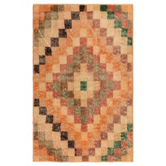 Vintage Zeki Müren Rug with Polychromatic Geometric Patterns, from Rug & Kilim