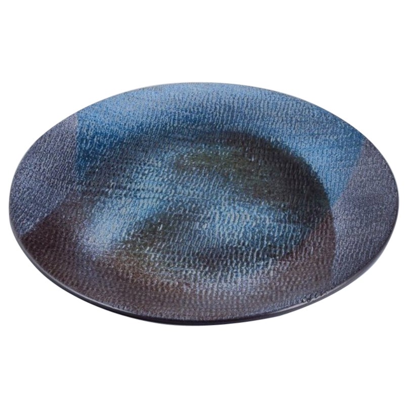 Ingrid Atterberg para Upsala Ekeby, Suecia. Plato de cerámica "Colora". Ca 1960