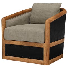 Modern French Swivel Armchair - Sand