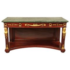 Fine Late 19th Century Gilt Bronze-Mounted Empire Style Console 5