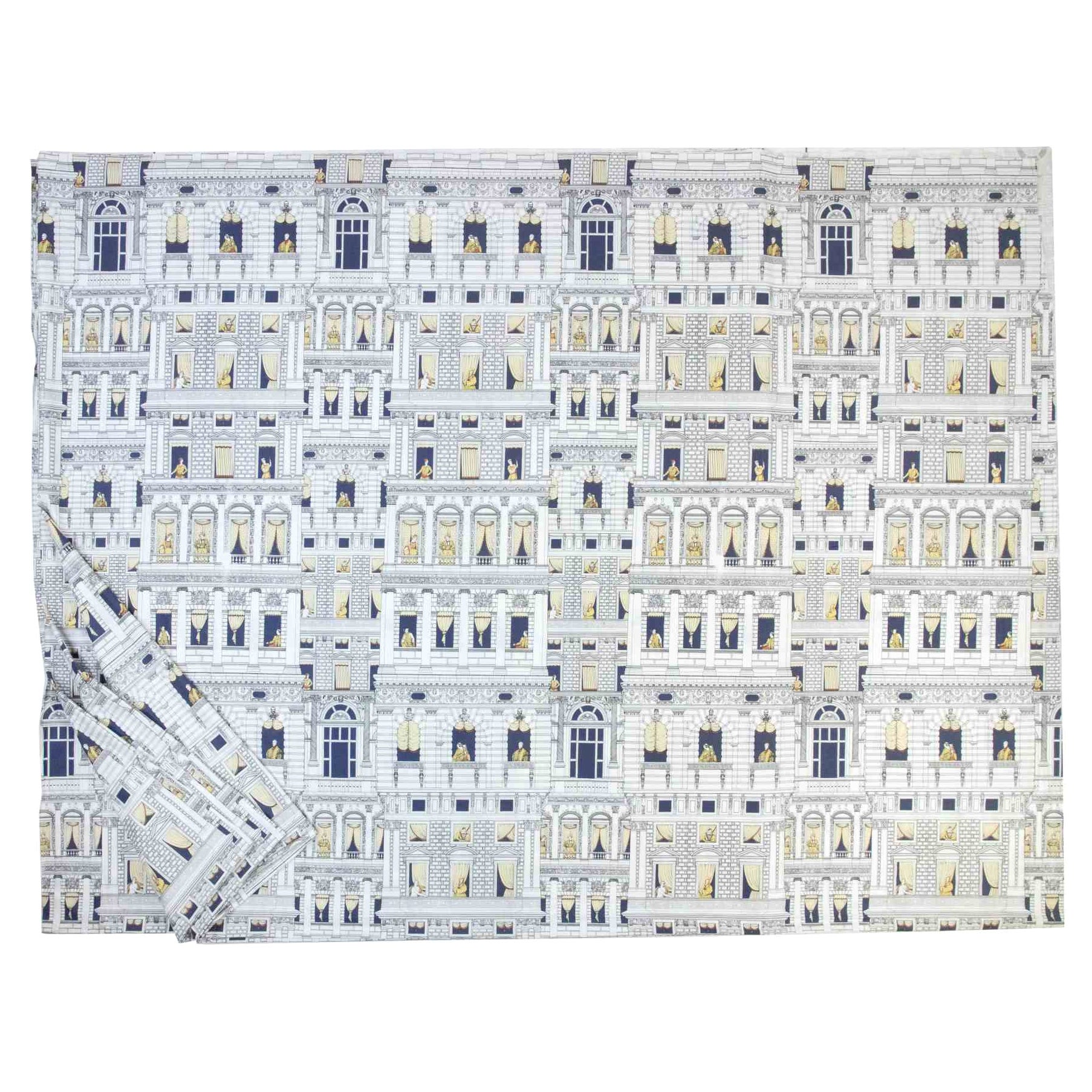 At the Window Fabric by Piero Fornasetti, 1980