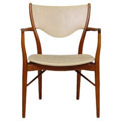 Mahogany Leather 'BO46' Armchair by Finn Juhl, 1946