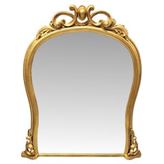 Fabulous 19. Jahrhundert Taillierte Archtop Giltwood Overmantel Mirror