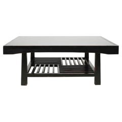 Ebonized Chinese Hand Crafted Coffee Table - Late 20th Century