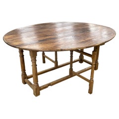 19th Century English Country House Oval Drop Leaf Table