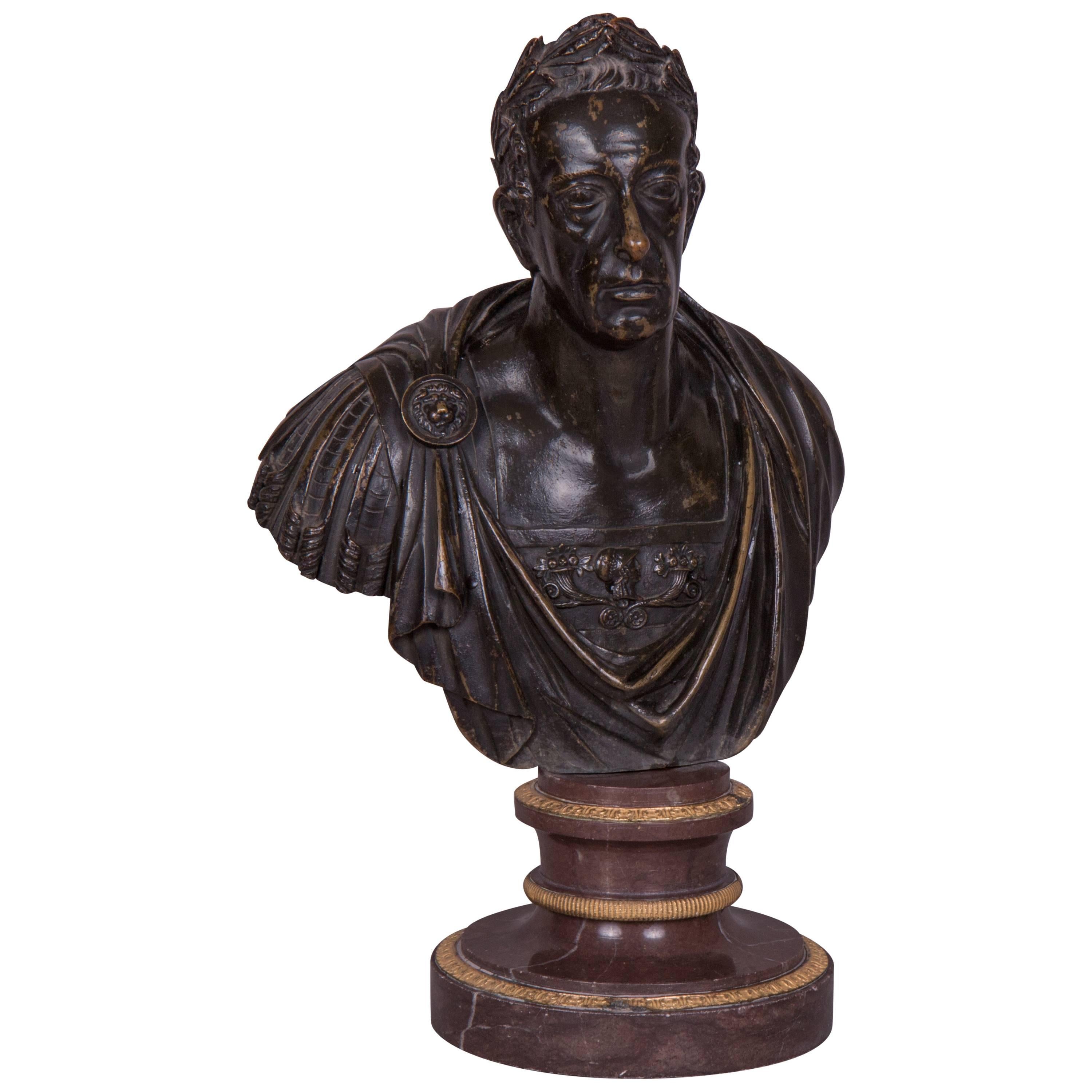 Bronze-Bust of Emperor Franz II (I) of Austria (1768-1835), Italy, circa 1810 For Sale