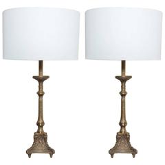 Pair of Empire Cast Table Lamps