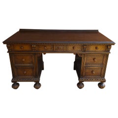 Early 20th C. Berkey and Gay William and Mary Style Vanity Table Desk