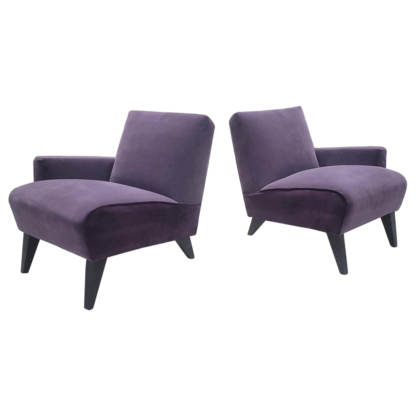 MCM Jens Risom Split Lounge Chairs Neu gepolstert im Angebot