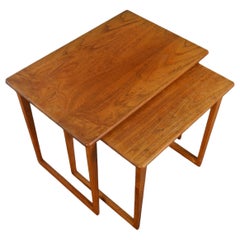 Pair Of Danish Modern Nesting Tables In Teak