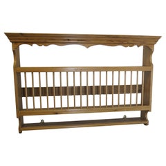 Long Wall Hanging Pine Plate Rack   This useful piece hangs on the wall