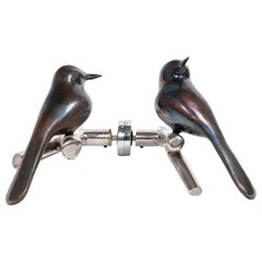 Rene Broissand, Pair of Door Handles "Birds", Modernism, Sculpture, Design, 1970