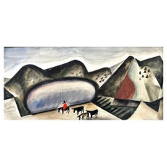 "Panorama de Nuevo México", obra maestra del paisaje del suroeste, probablemente Frank Applegate
