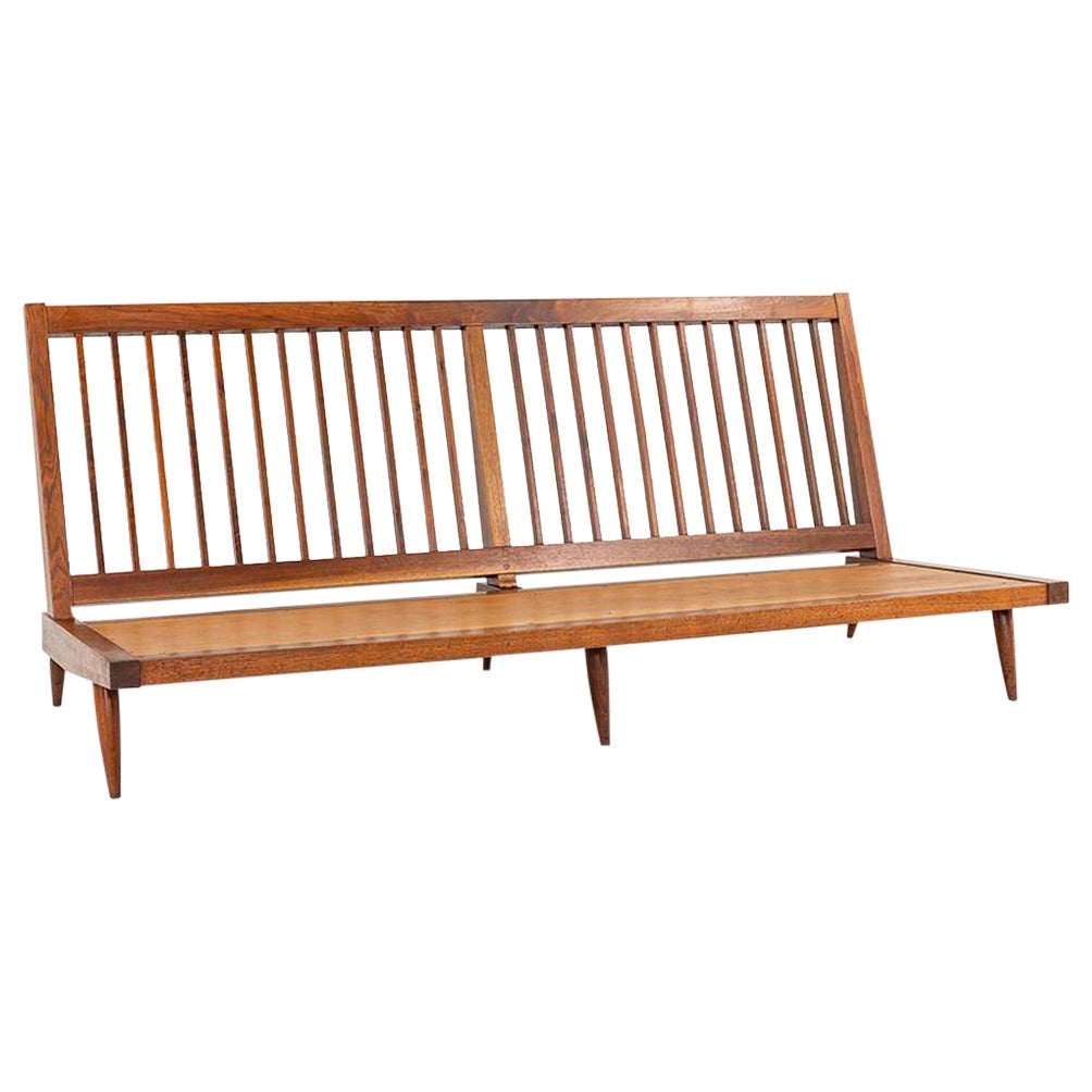 1950s George Nakashima Studio 72 inch Three Seat Slatted Sofa / Settee