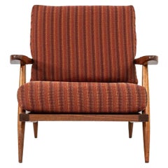 Silla de salón de listones con brazos en nogal negro de los años 50 George Nakashima Studio