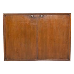 1950s George Nelson for Herman Miller Two-Door Cabinet in Walnut 4632 (No Bench)