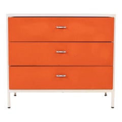 1950s George Nelson No. 4000 Series Three Drawer Steel Frame Dresser