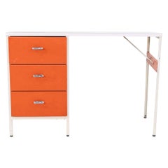 1950s George Nelson No. 4100 Series Three Drawer Steel Frame Desk