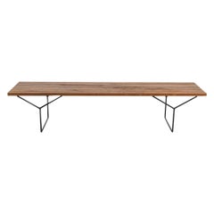 Harry Bertoia per Knoll Associates, panca a doghe in Oak con base, Model 400, 1950